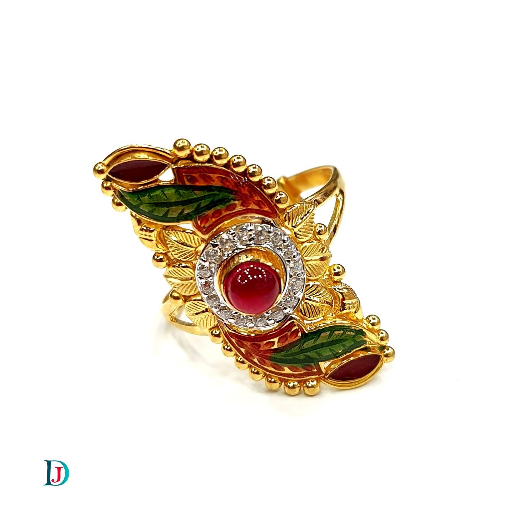 New and Latest Design of Desi Indian Rajasthani Gold Ladies-Ring 