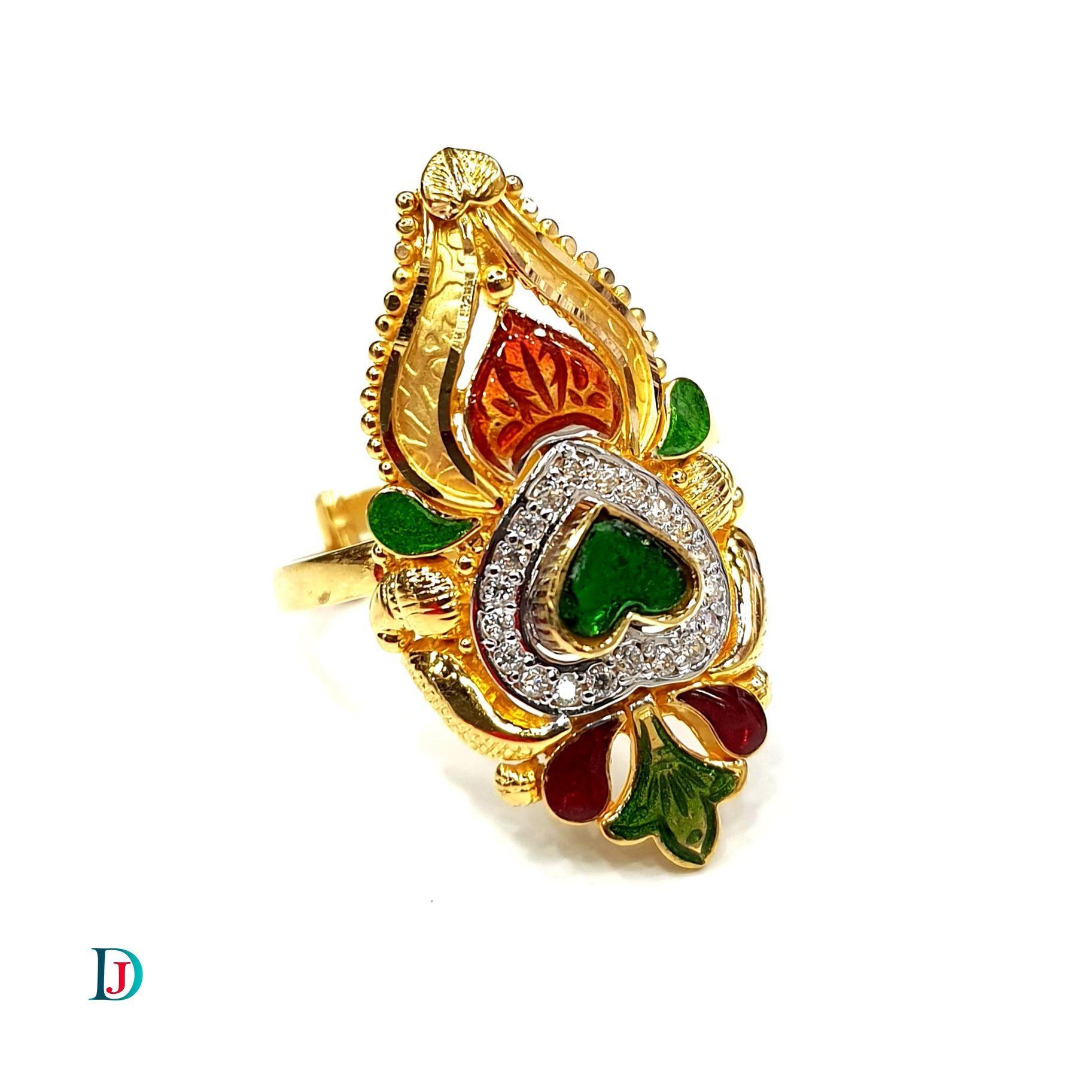 New and Latest Design of Desi Indian Rajasthani Gold Ladies-Ring 