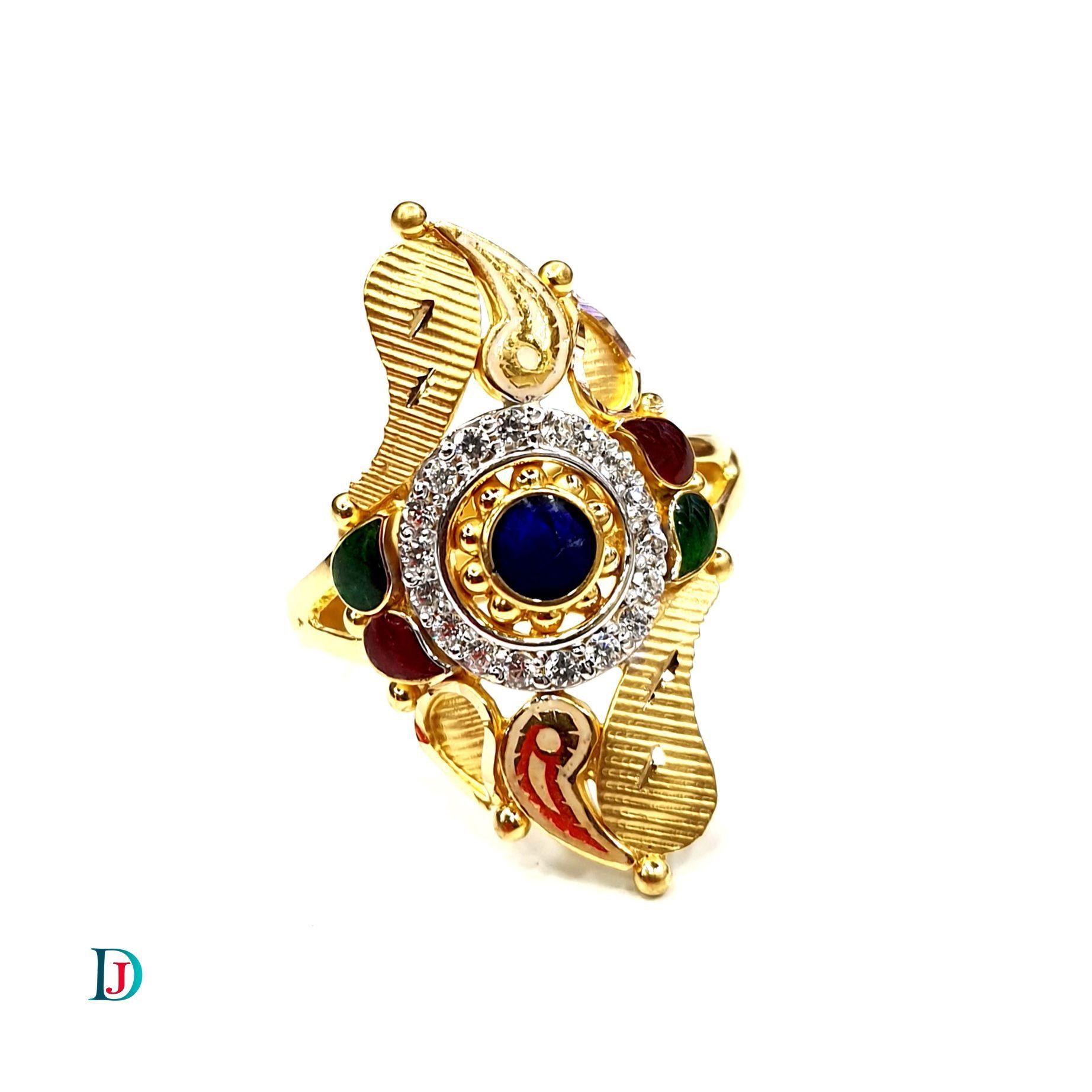 New and Latest Design of Desi Indian Rajasthani Gold Ladies-Ring 