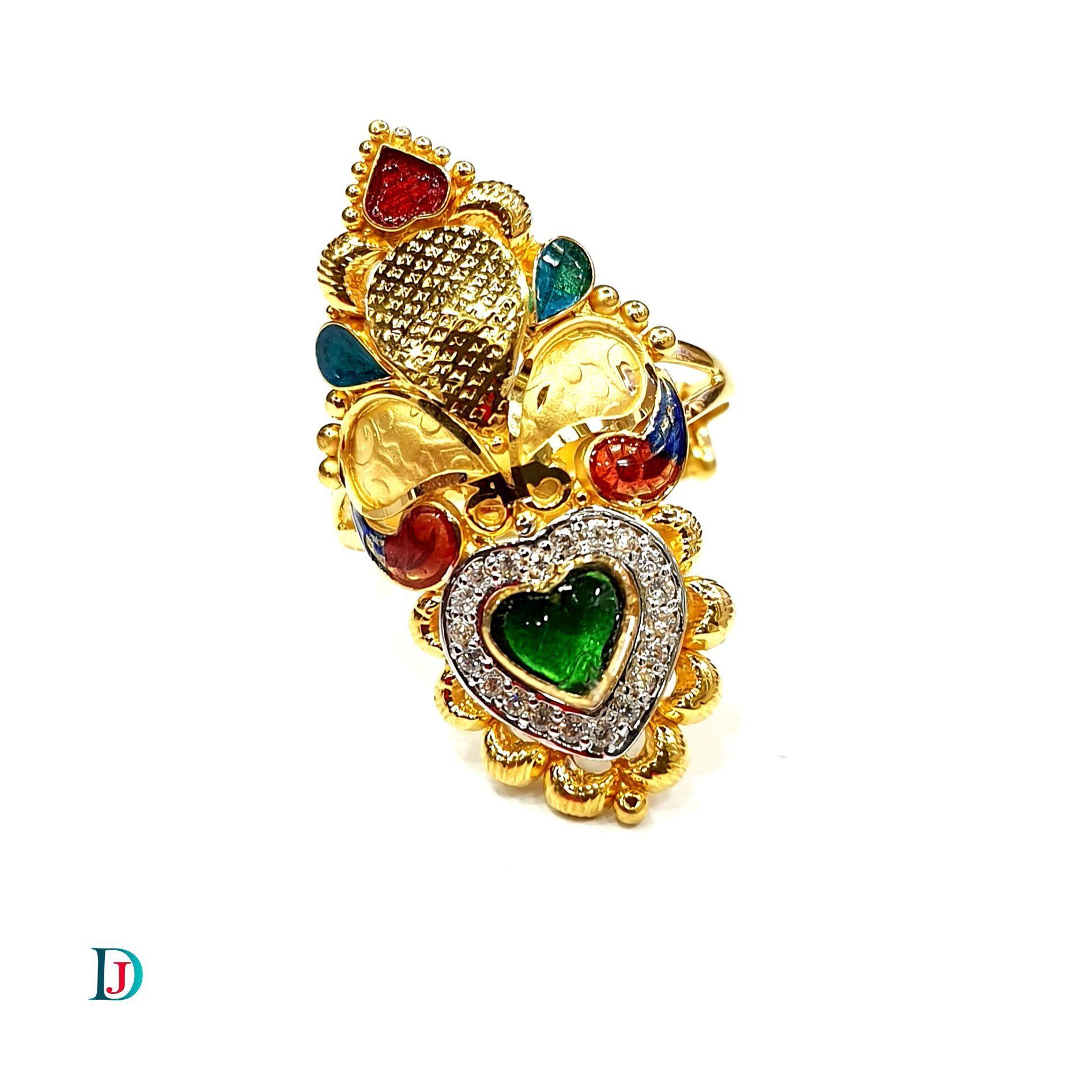 New and Latest Design of Desi Indian Rajasthani Gold Ladies-Ring 