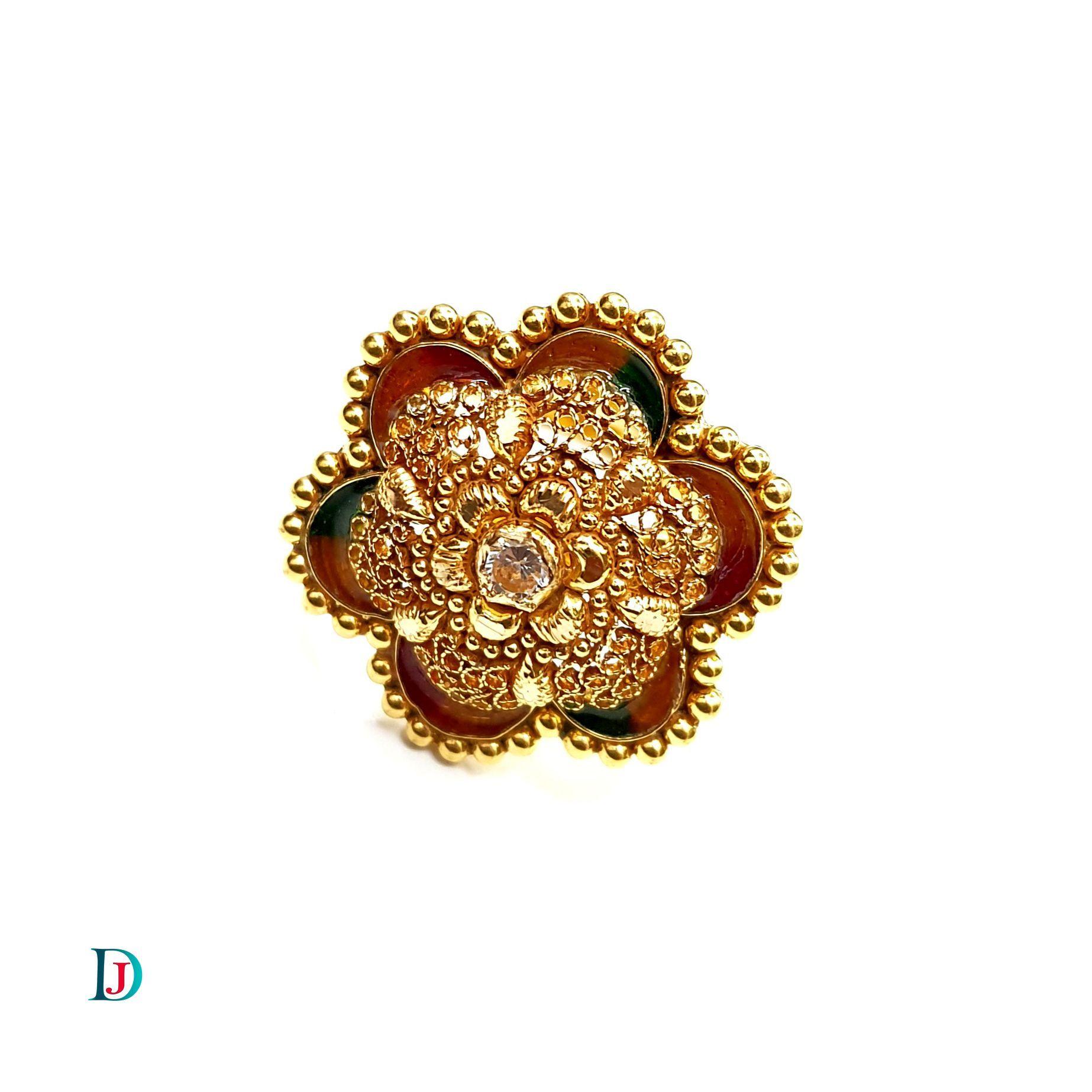 New and Latest Design of Desi Indian Rajasthani Gold Ladies-Ring 