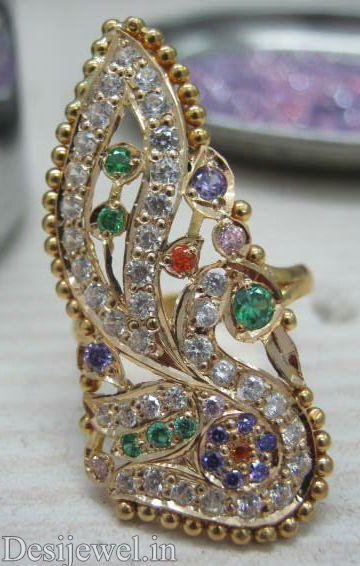 New and Latest Design of Rajasthani Desi gold Ladies-Ring  with weight 5 gm