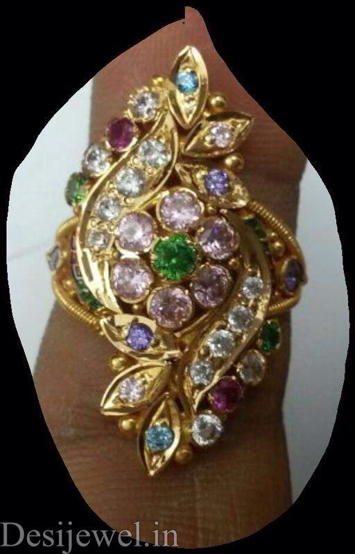 New and Latest Design of Rajasthani Desi gold Ladies-Ring  with weight 4 gm