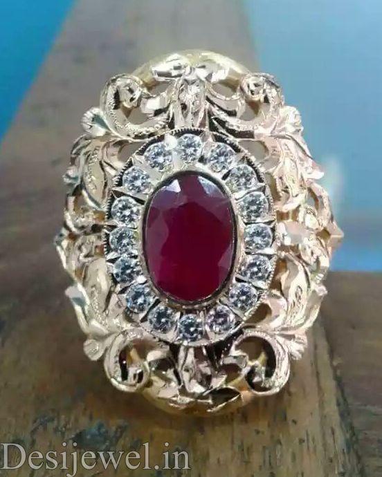 New and Latest Design of Rajasthani Desi gold Ladies-Ring  with weight 5 gm