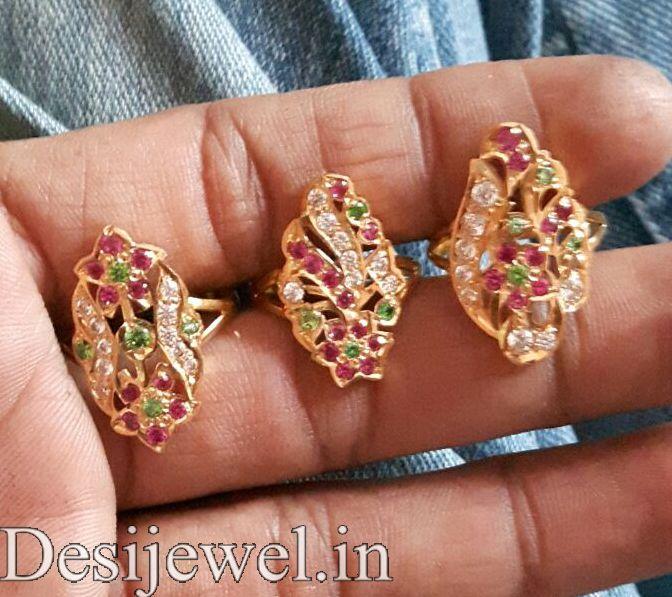 New and Latest Design of Rajasthani Desi gold Ladies-Ring 