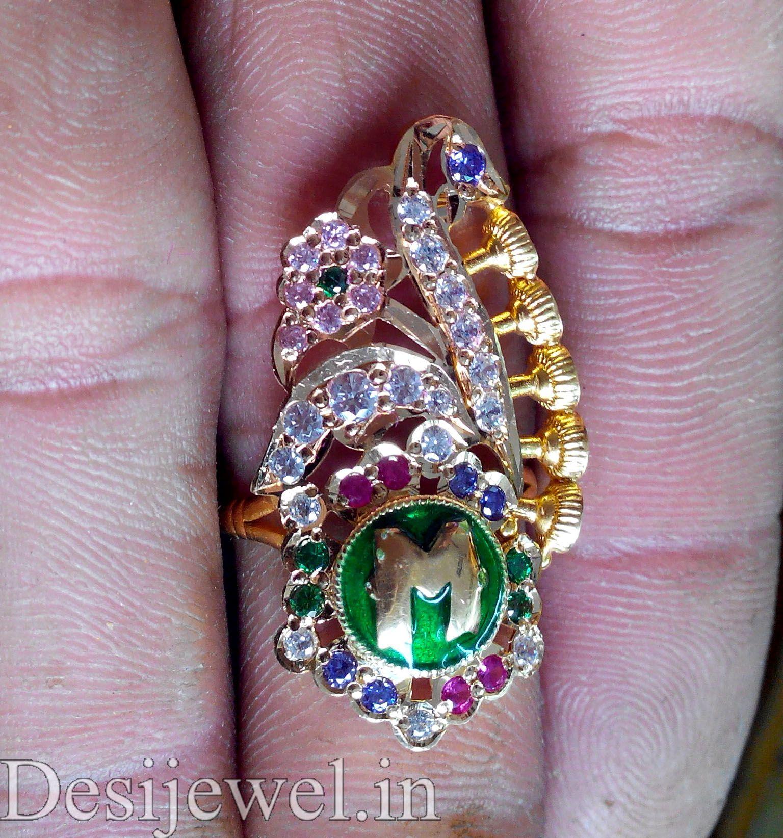 New and Latest Design of Rajasthani Desi gold Ladies-Ring  with weight 5 gm