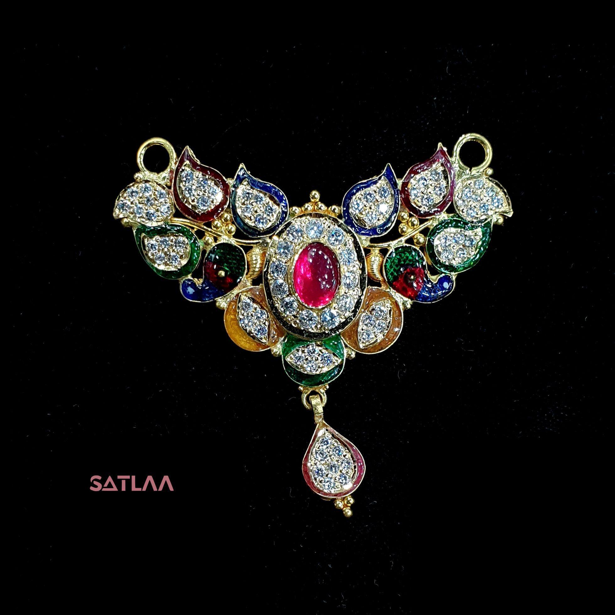 New and Latest Design of Satlaa Desi Indian Rajasthani Gold Mangalsutra 