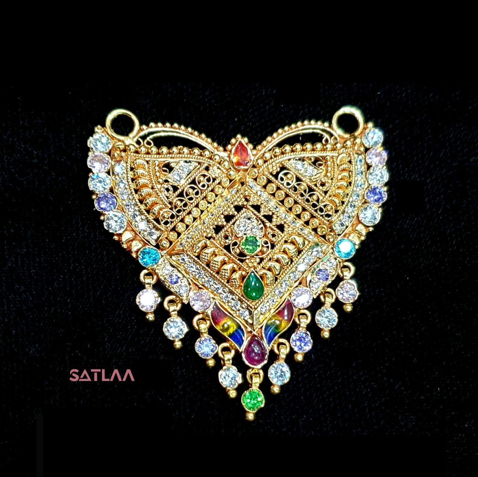 New and Latest Design of Satlaa Desi Indian Rajasthani Gold Mangalsutra 