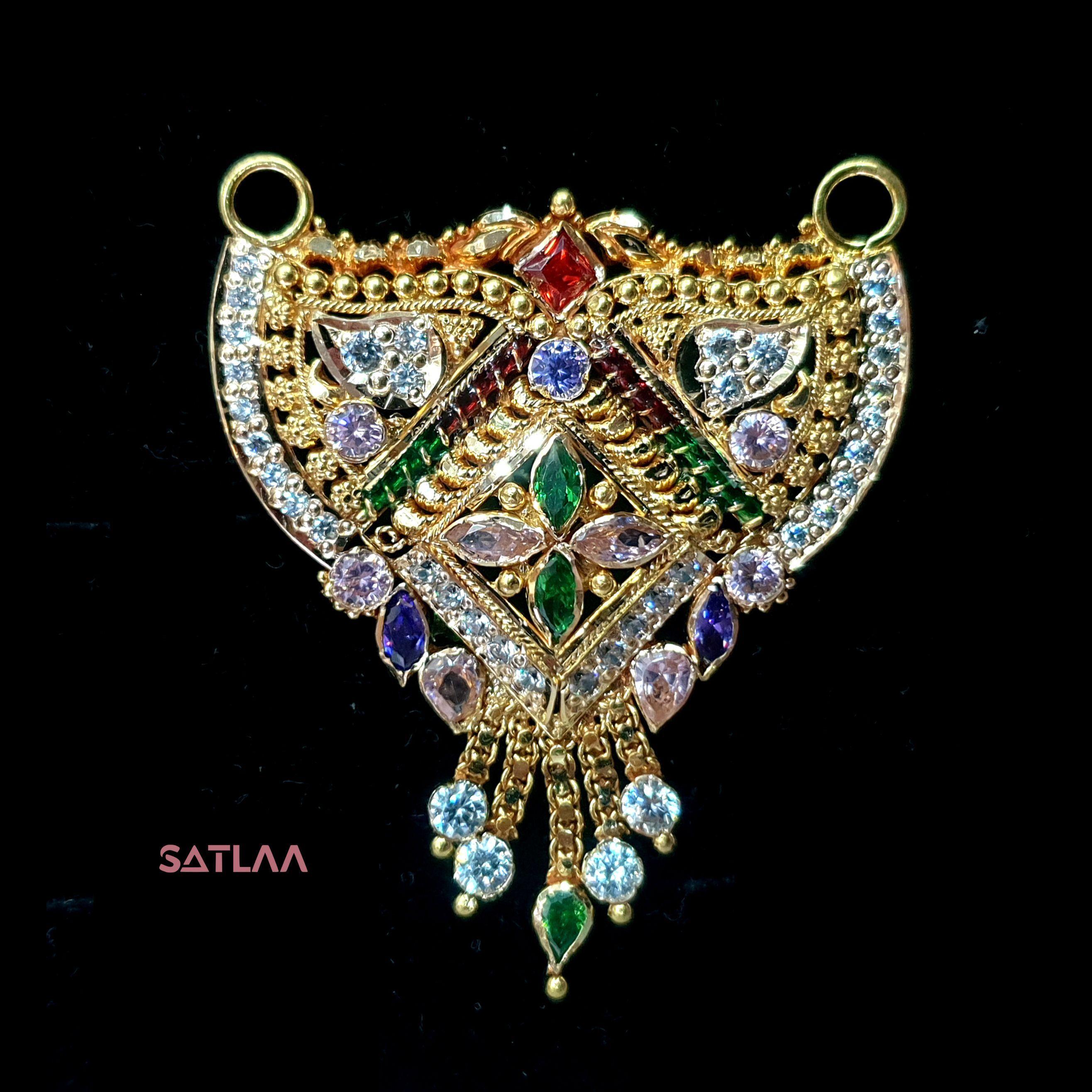 New and Latest Design of Satlaa Desi Indian Rajasthani Gold Mangalsutra 