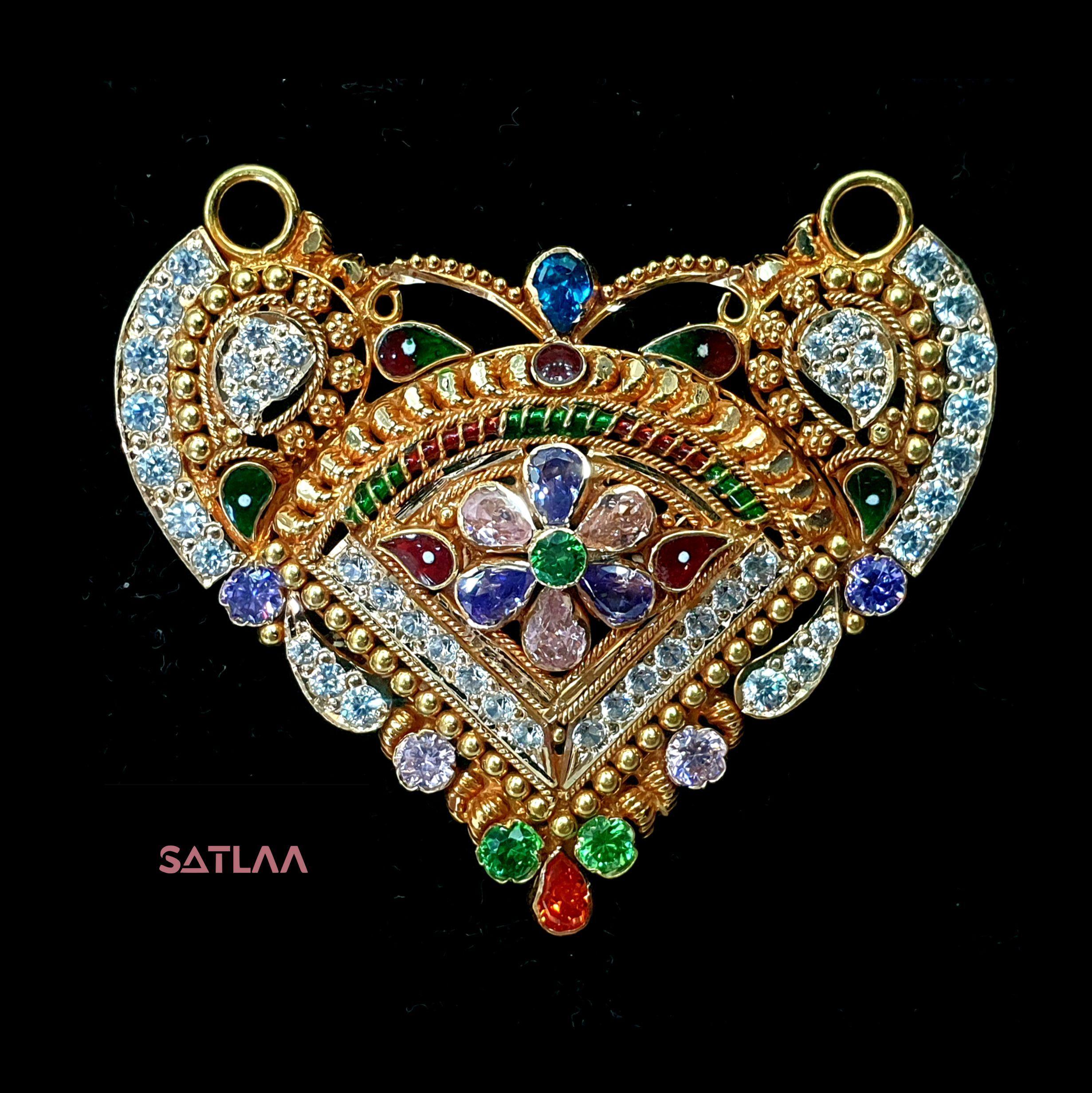 New and Latest Design of Satlaa Desi Indian Rajasthani Gold Mangalsutra 