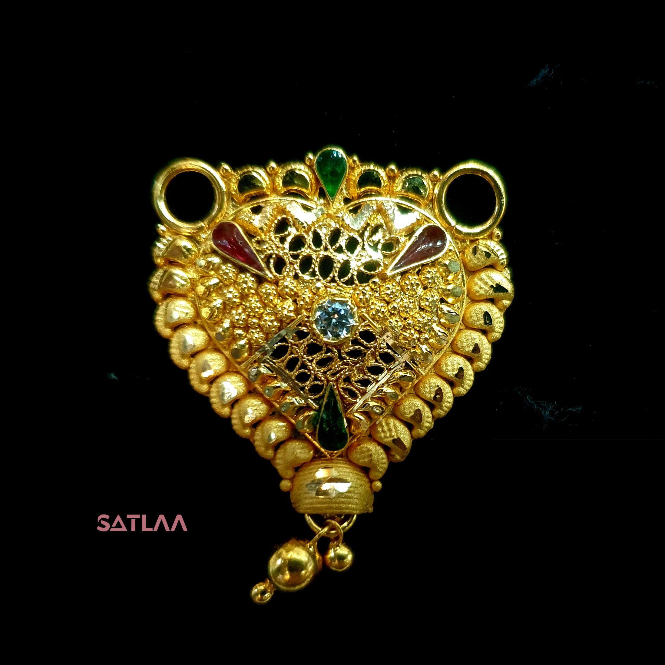 New and Latest Design of Satlaa Desi Indian Rajasthani Gold Mangalsutra 