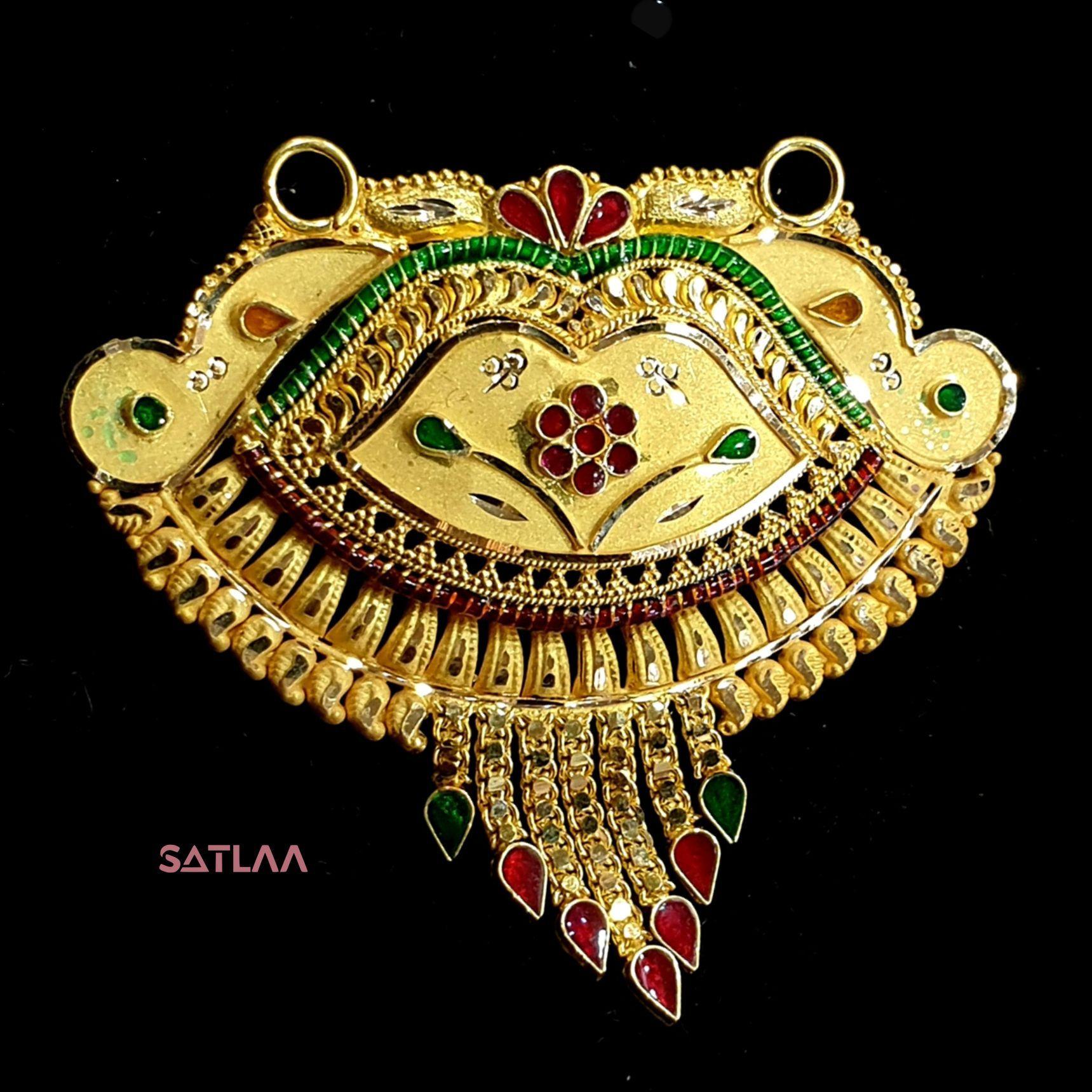 New and Latest Design of Satlaa Desi Indian Rajasthani Gold Mangalsutra 