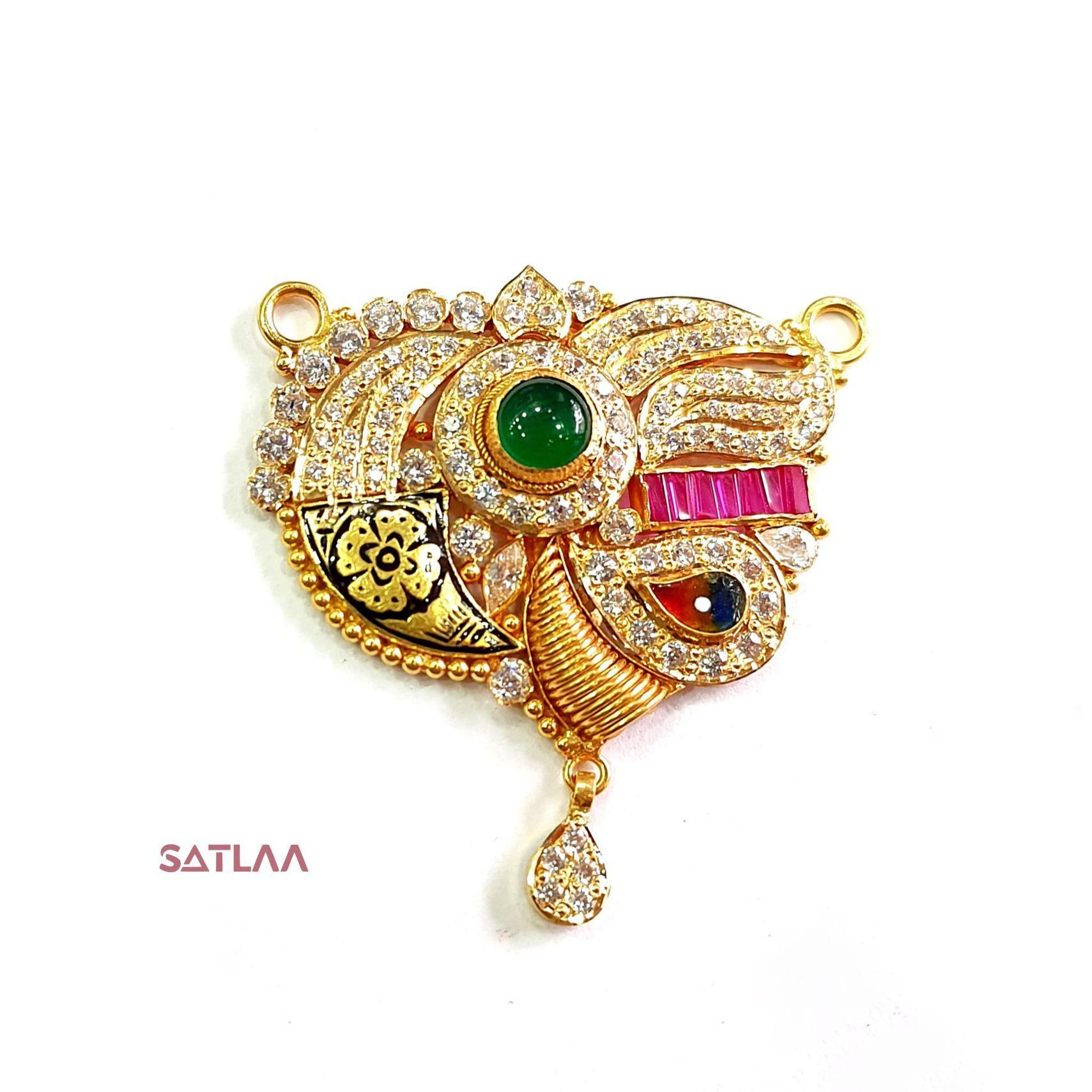New and Latest Design of Satlaa Desi Indian Rajasthani Gold Mangalsutra 