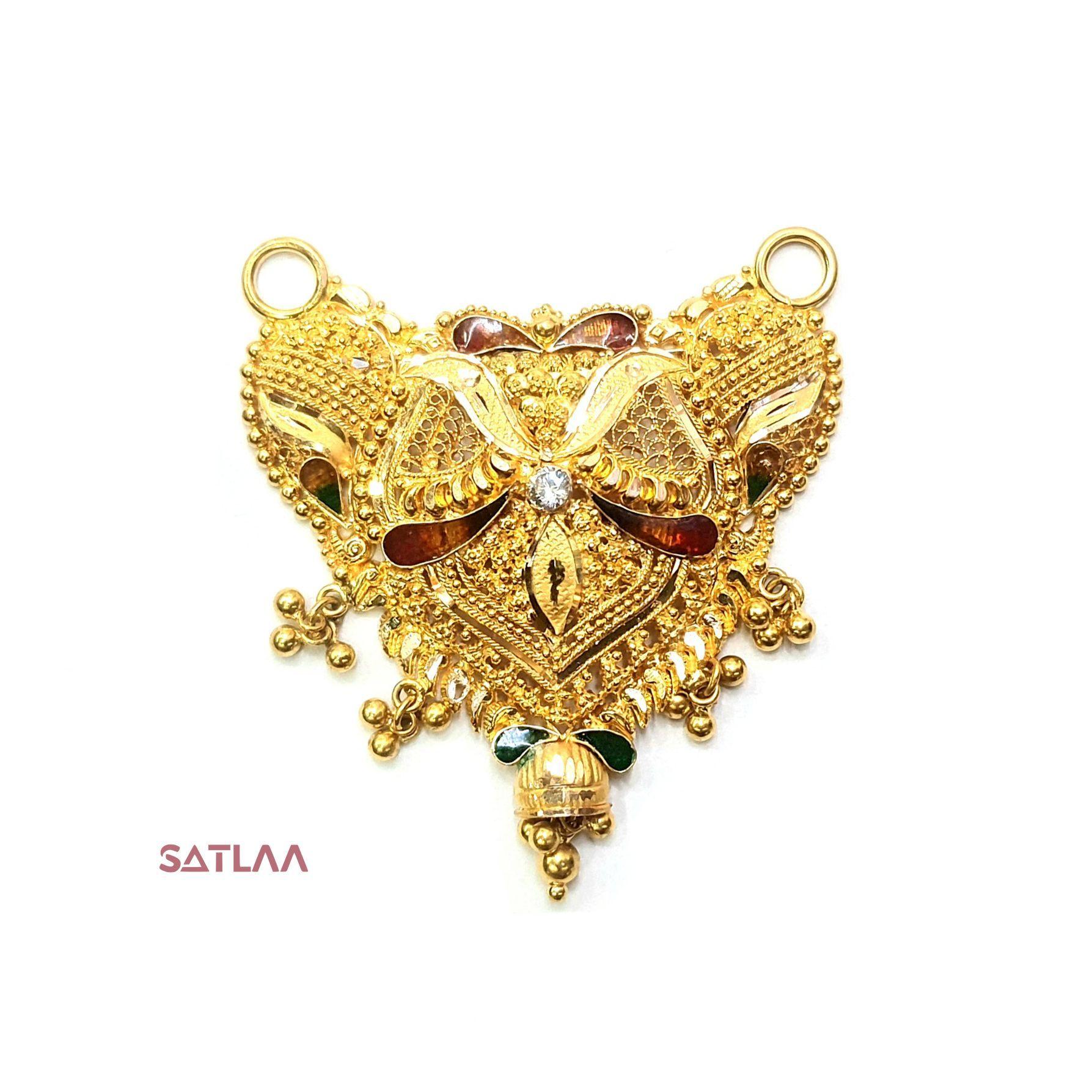 New and Latest Design of Satlaa Desi Indian Rajasthani Gold Mangalsutra 
