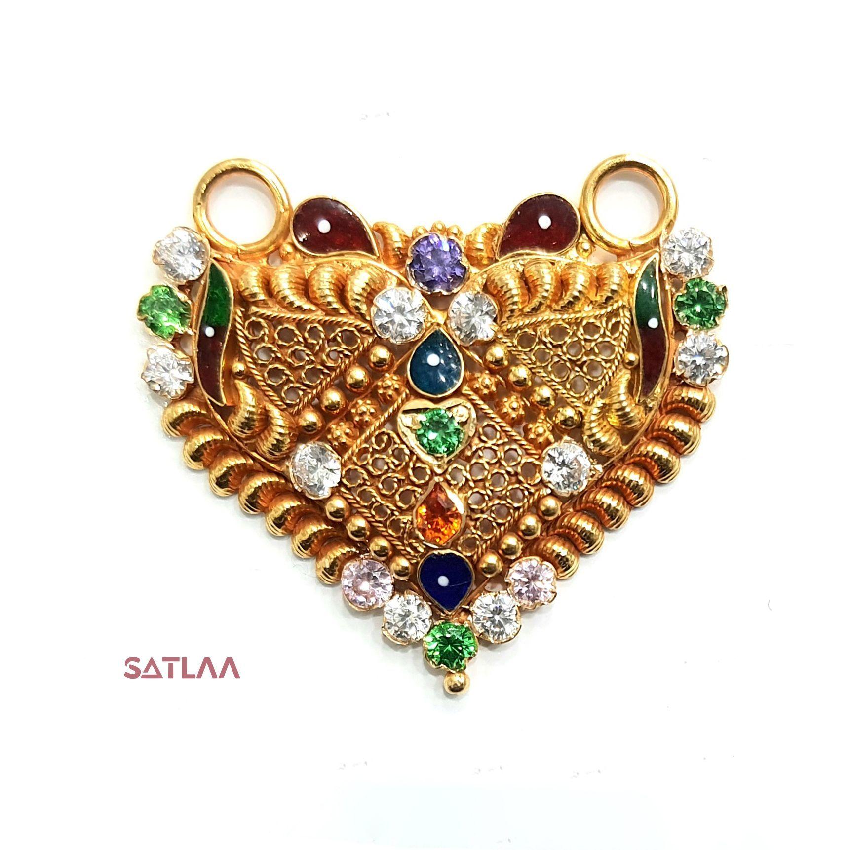 New and Latest Design of Satlaa Desi Indian Rajasthani Gold Mangalsutra 