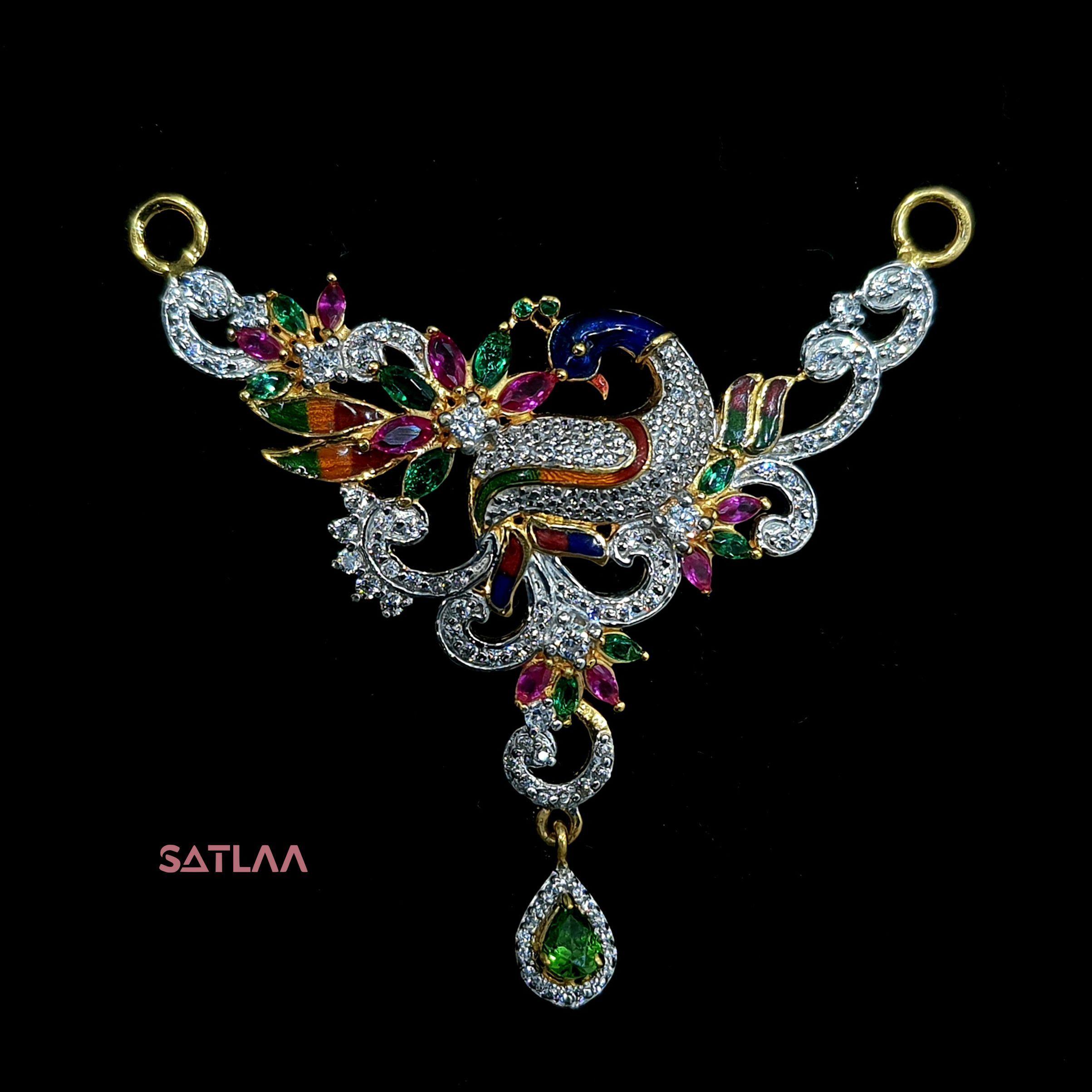 New and Latest Design of Satlaa Desi Indian Rajasthani Gold Mangalsutra 