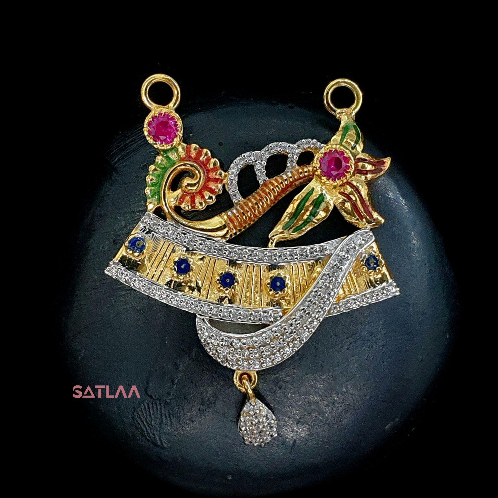 New and Latest Design of Satlaa Desi Indian Rajasthani Gold Mangalsutra 