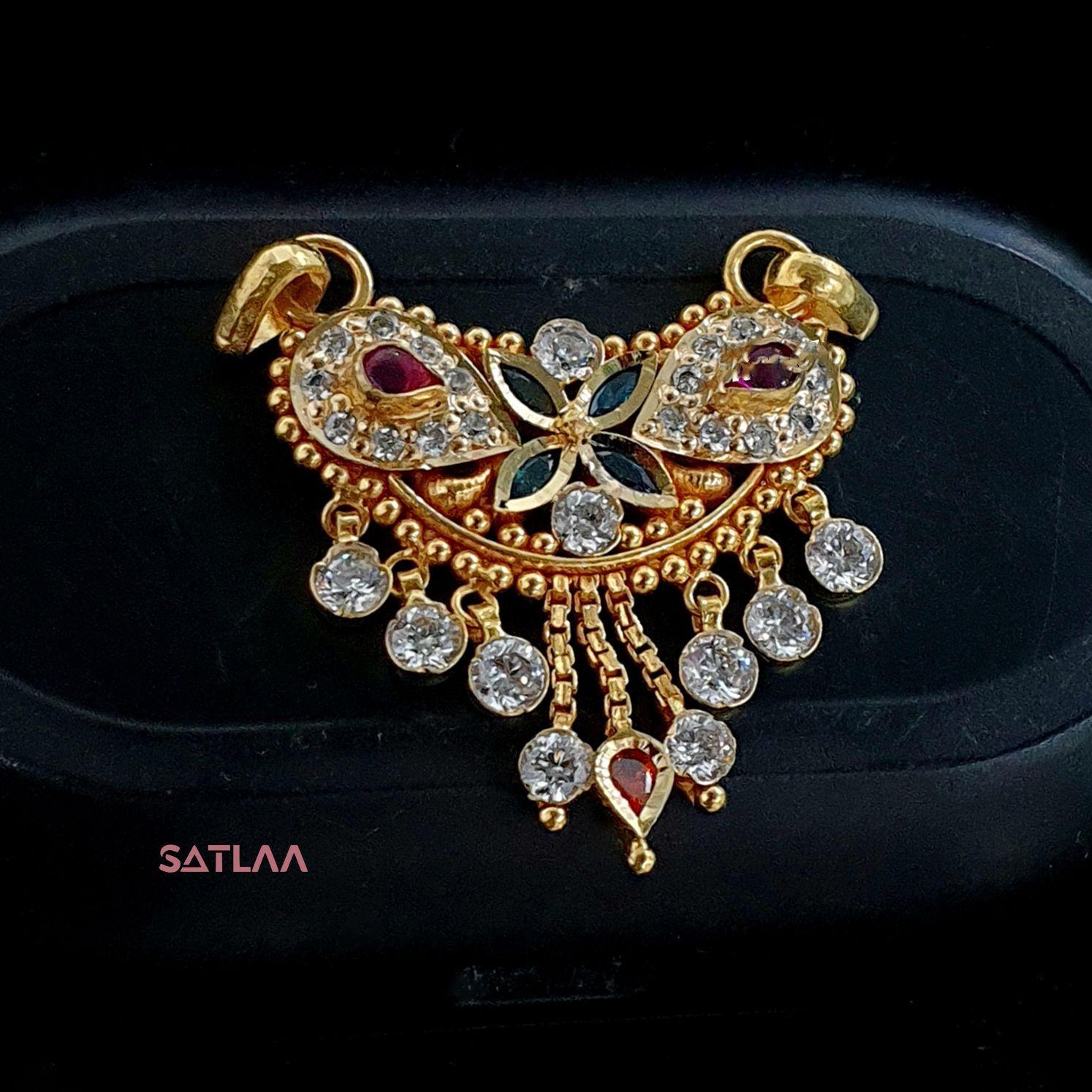 New and Latest Design of Satlaa Desi Indian Rajasthani Gold Mangalsutra 