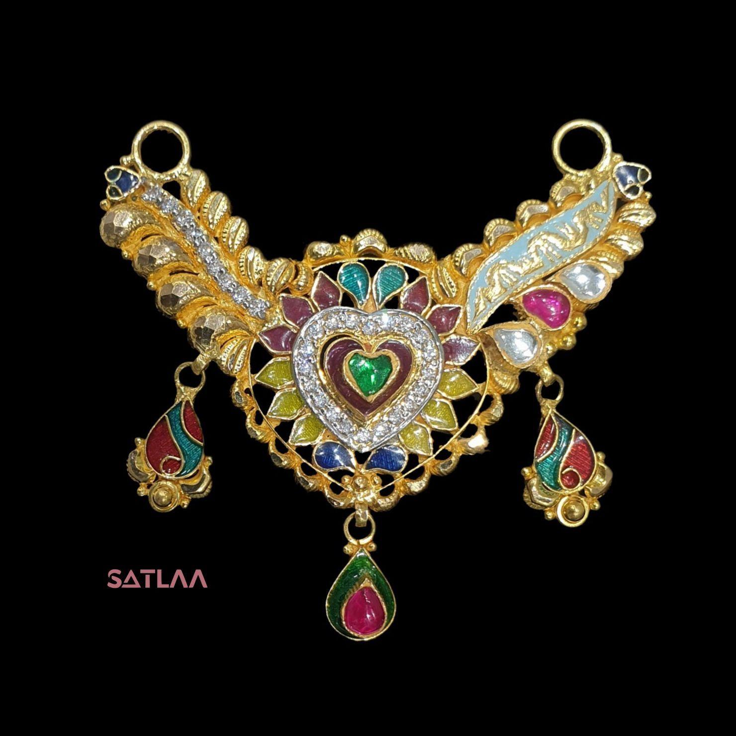 New and Latest Design of Satlaa Desi Indian Rajasthani Gold Mangalsutra 