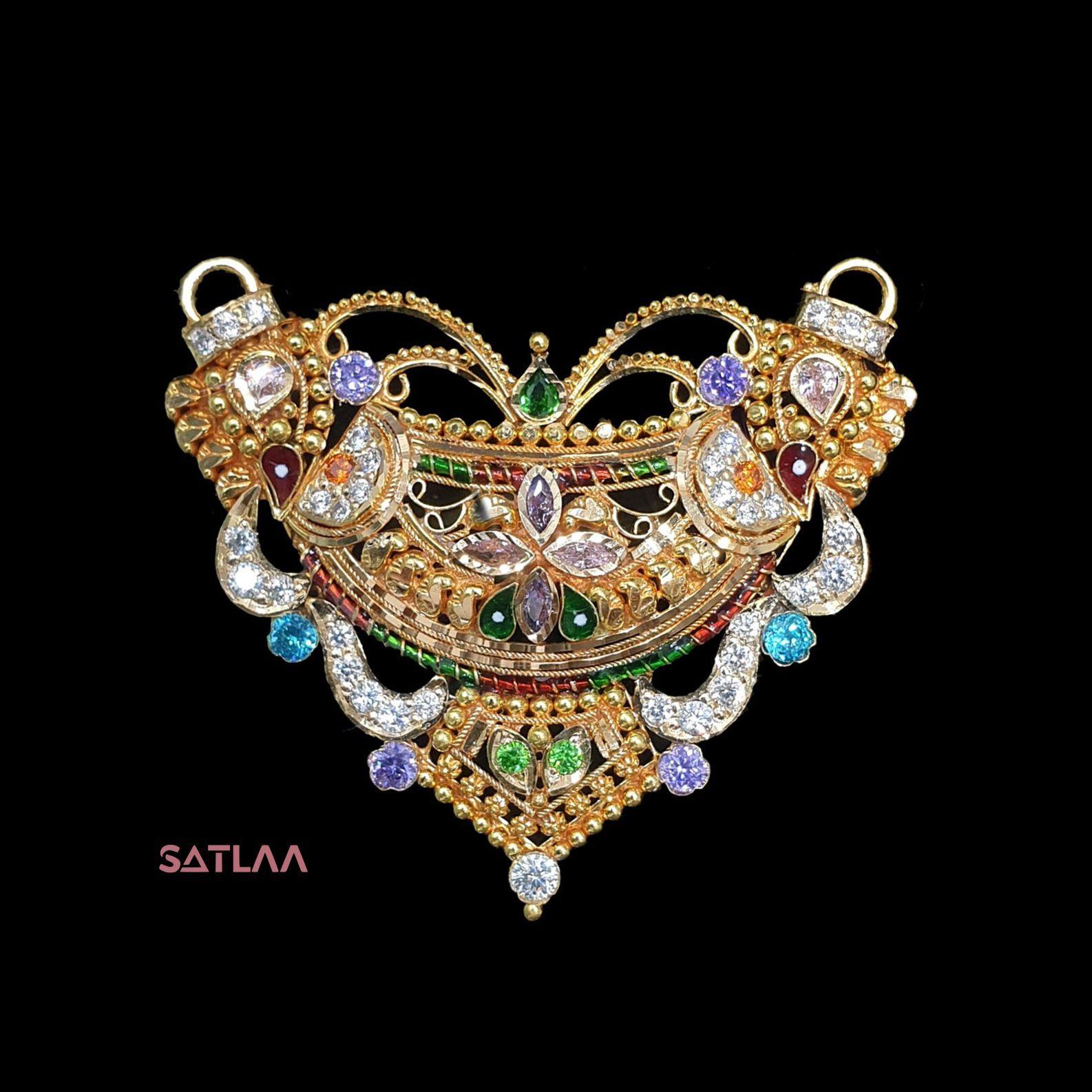 New and Latest Design of Satlaa Desi Indian Rajasthani Gold Mangalsutra 