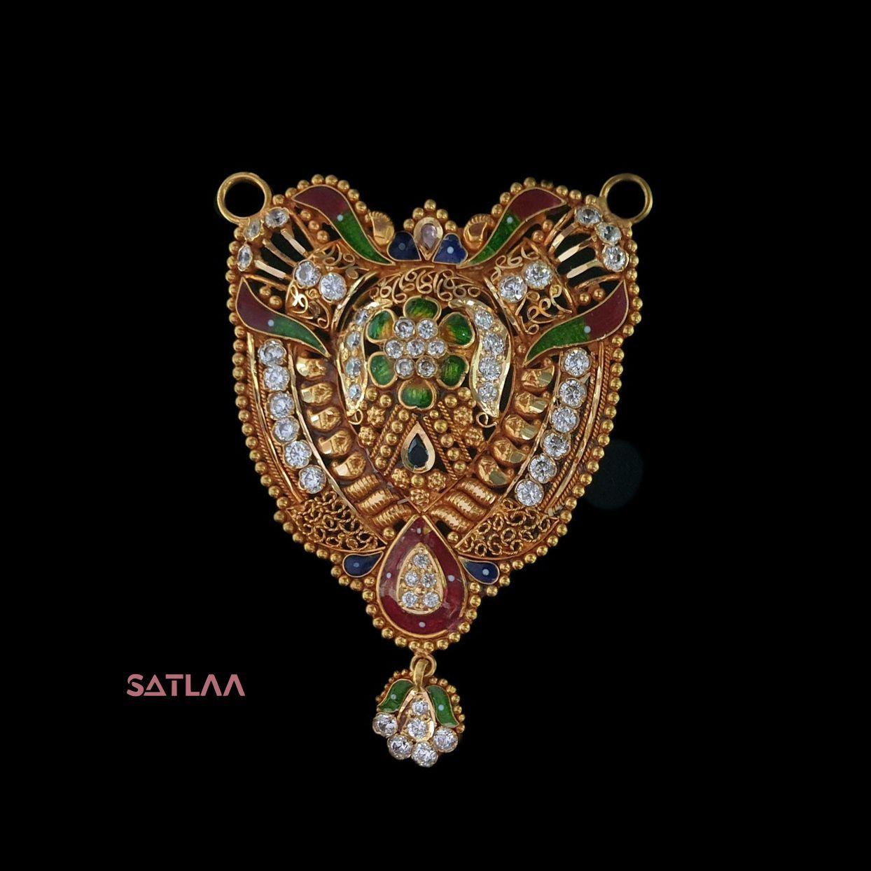 New and Latest Design of Satlaa Desi Indian Rajasthani Gold Mangalsutra 