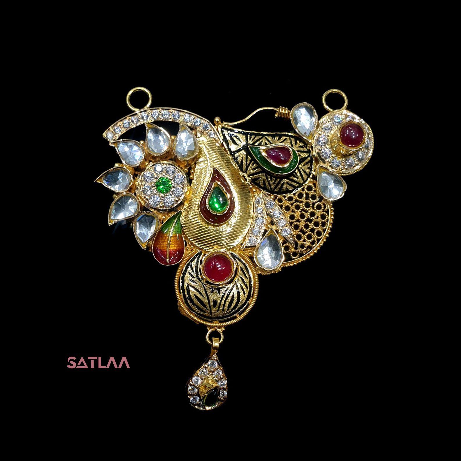 New and Latest Design of Satlaa Desi Indian Rajasthani Gold Mangalsutra 