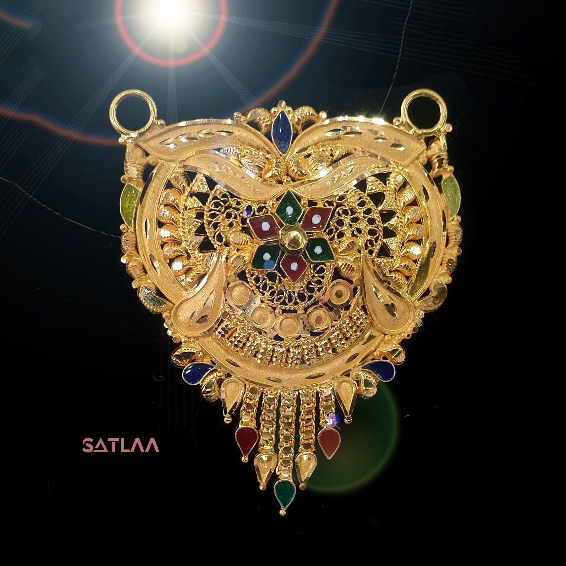 New and Latest Design of Satlaa Desi Indian Rajasthani Gold Mangalsutra 