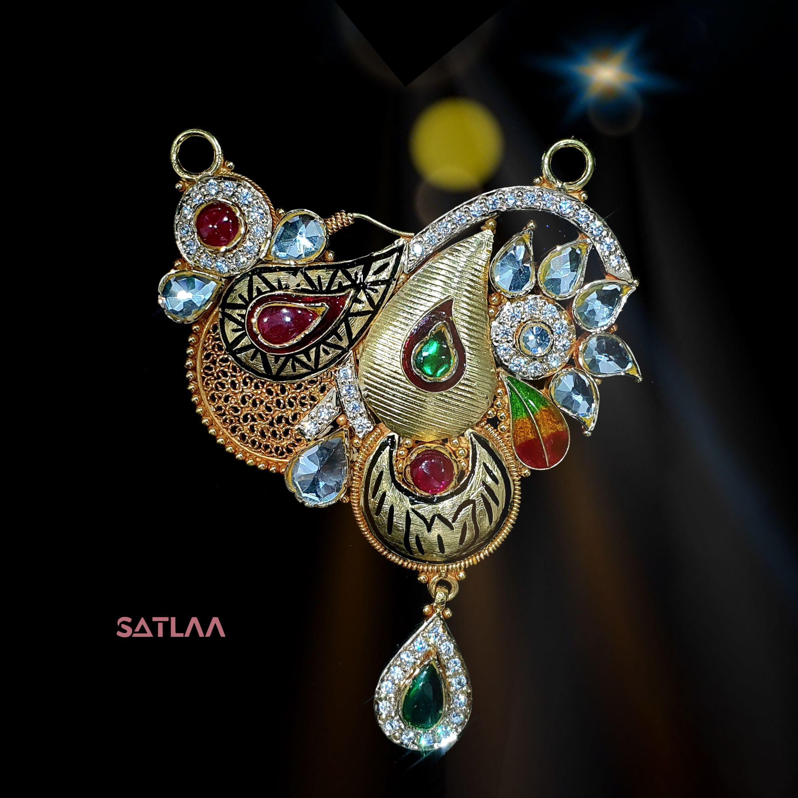 New and Latest Design of Satlaa Desi Indian Rajasthani Gold Mangalsutra 