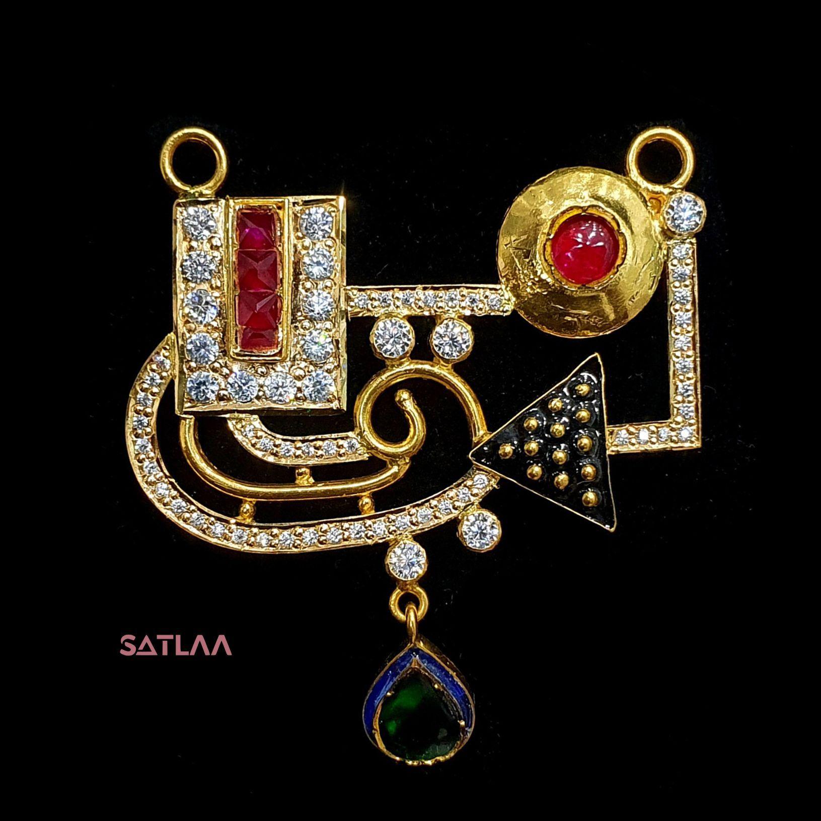 New and Latest Design of Satlaa Desi Indian Rajasthani Gold Mangalsutra 