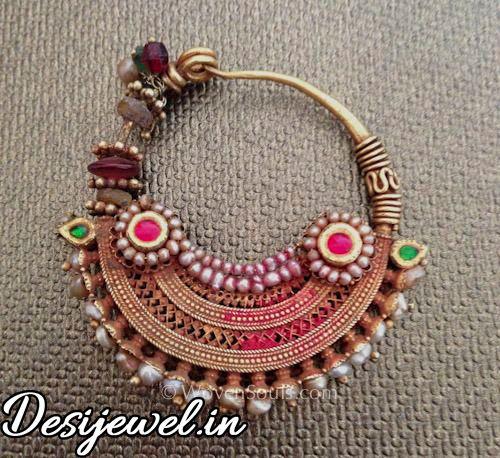 New and Latest Design of Rajasthani Desi gold naak-Nath 