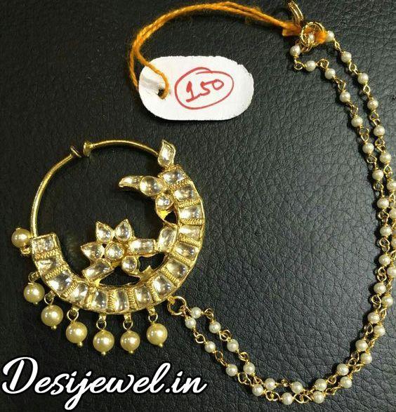 New and Latest Design of Rajasthani Desi gold naak-Nath 