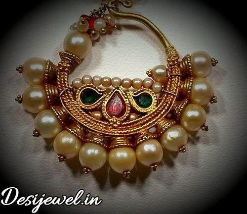New and Latest Design of Rajasthani Desi gold naak-Nath 