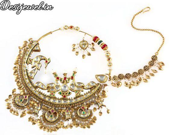 New and Latest Design of Rajasthani Desi gold naak-Nath 