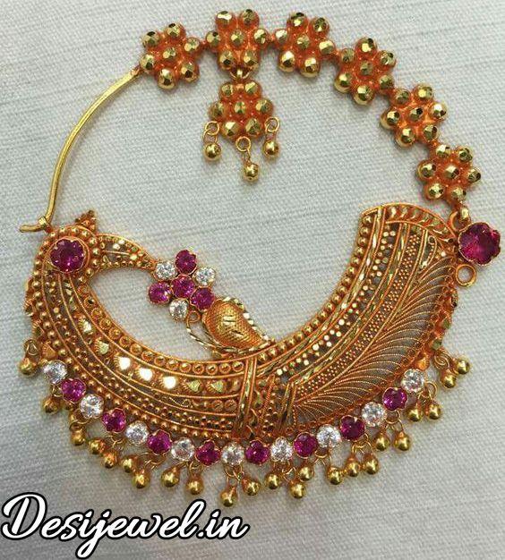 New and Latest Design of Rajasthani Desi gold naak-Nath 