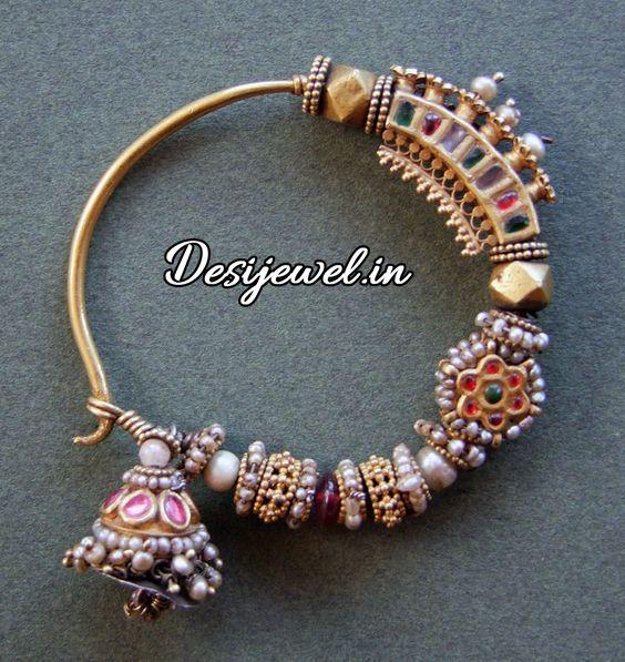 New and Latest Design of Rajasthani Desi gold naak-Nath 