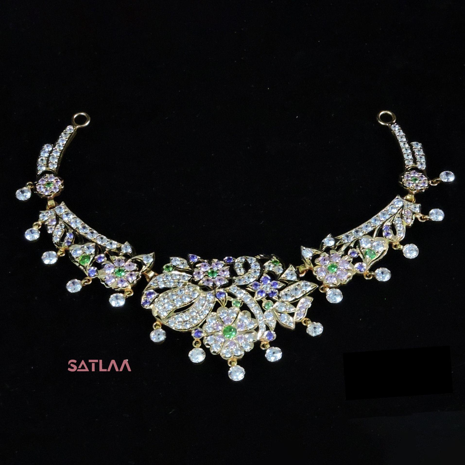 New and Latest Design of Satlaa Desi Indian Rajasthani Gold Necklace 