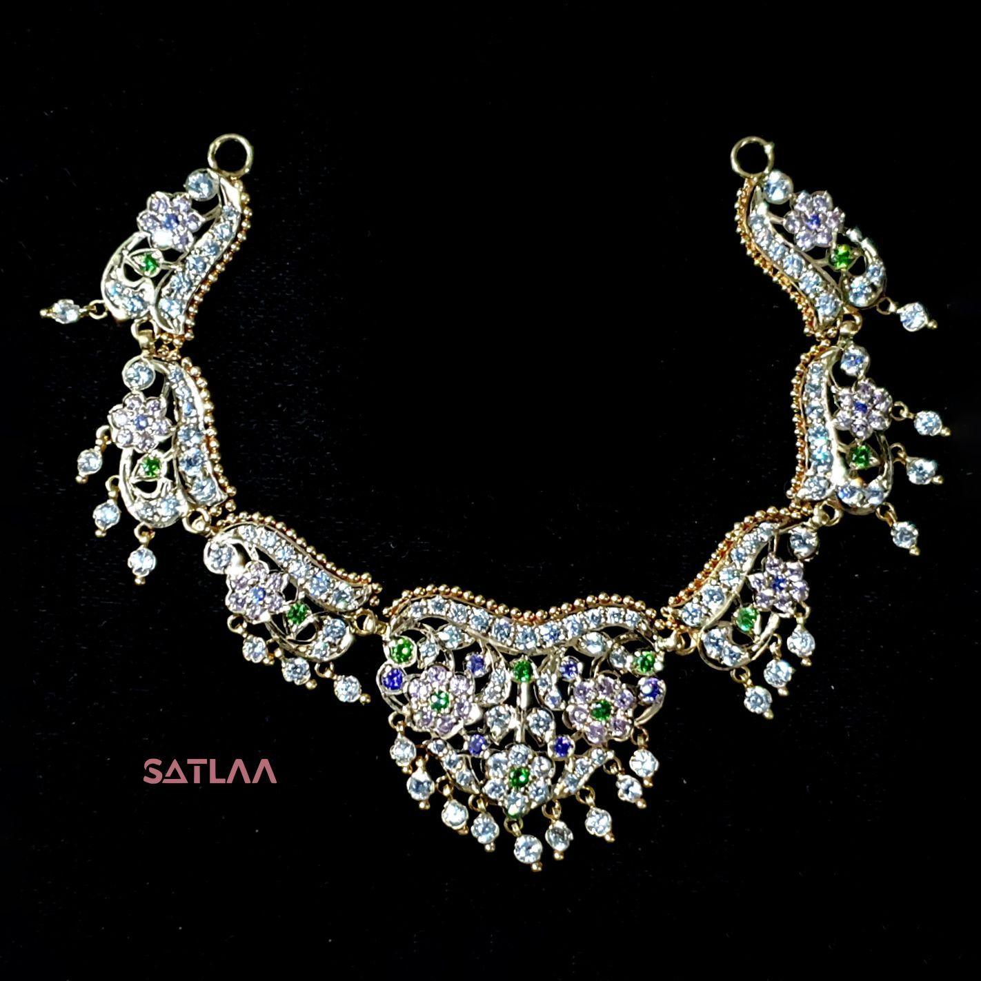 New and Latest Design of Satlaa Desi Indian Rajasthani Gold Necklace 