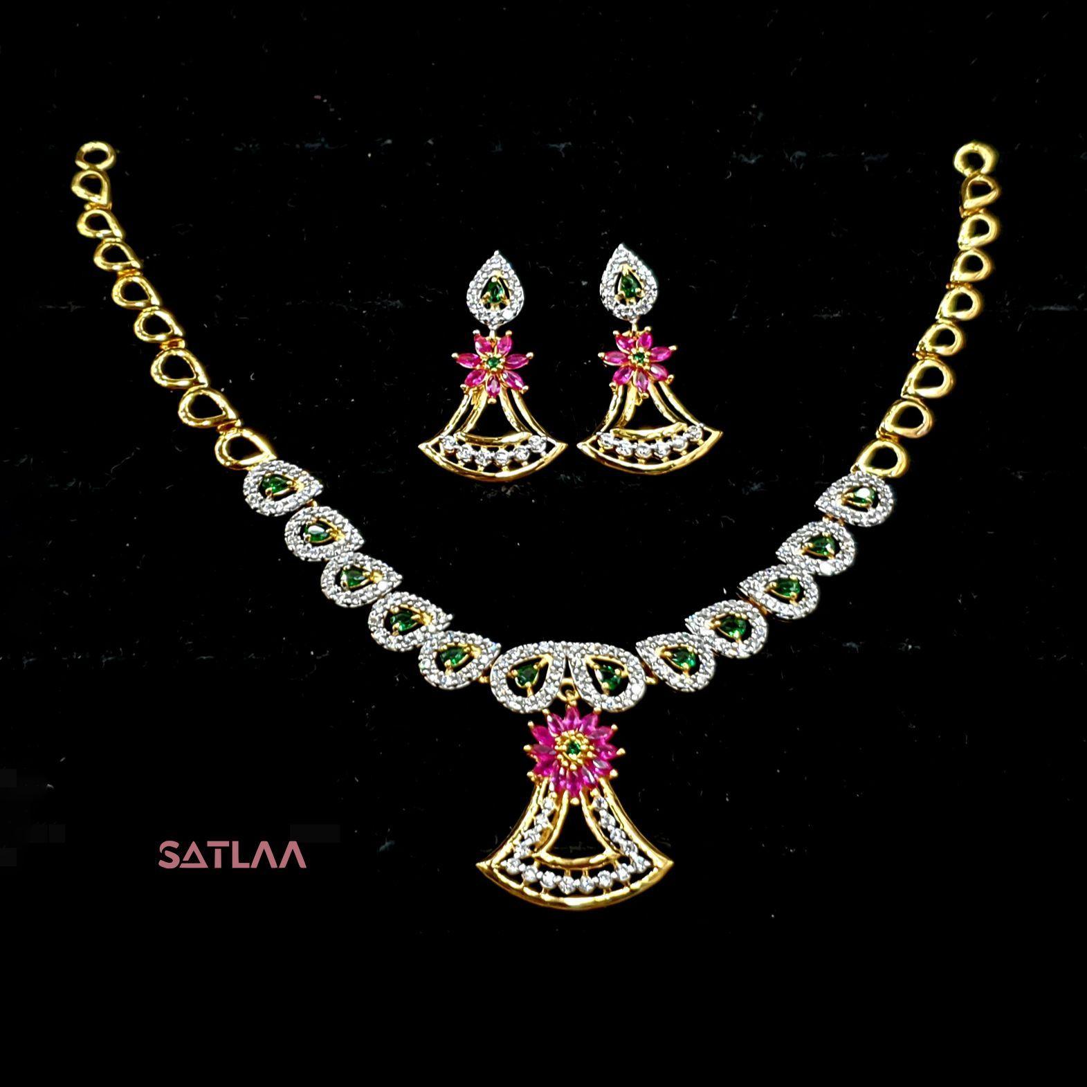 New and Latest Design of Satlaa Desi Indian Rajasthani Gold Necklace 