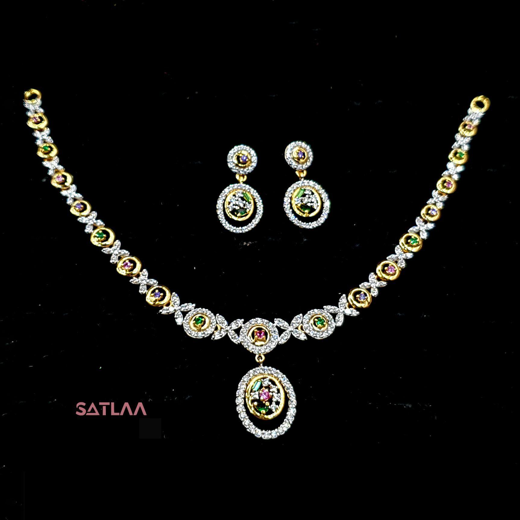 New and Latest Design of Satlaa Desi Indian Rajasthani Gold Necklace 