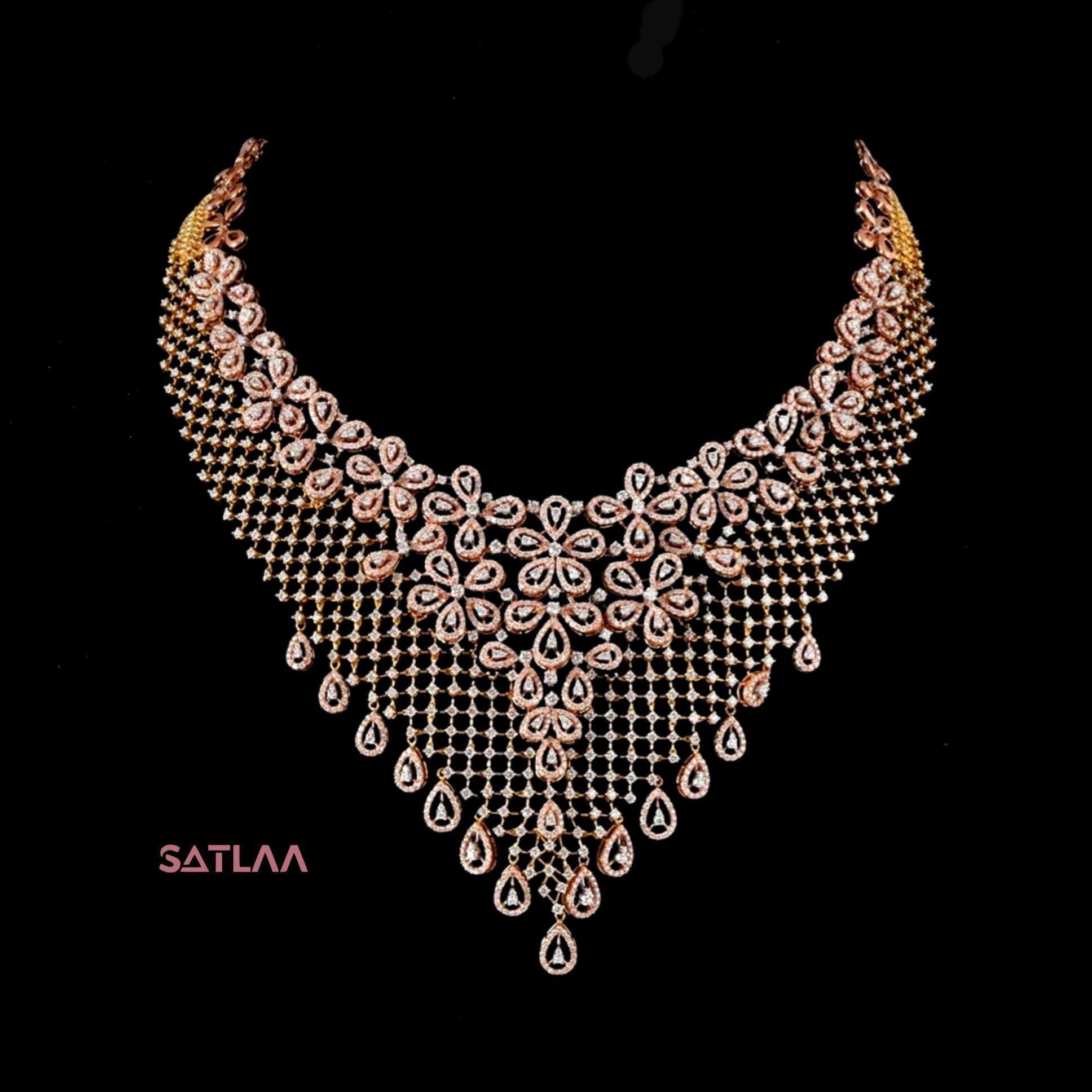 New and Latest Design of Satlaa Desi Indian Rajasthani Gold Necklace 