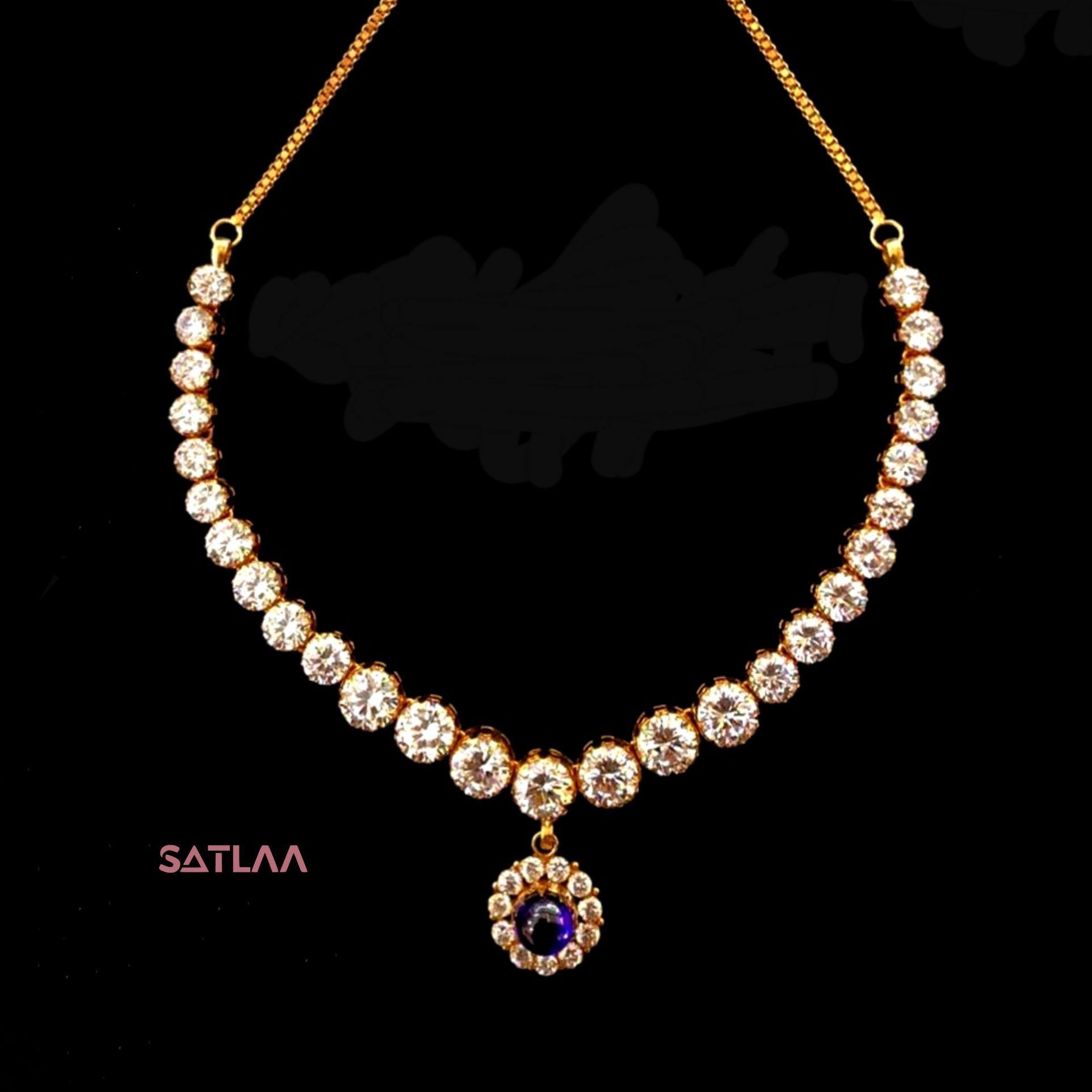 New and Latest Design of Satlaa Desi Indian Rajasthani Gold Necklace 