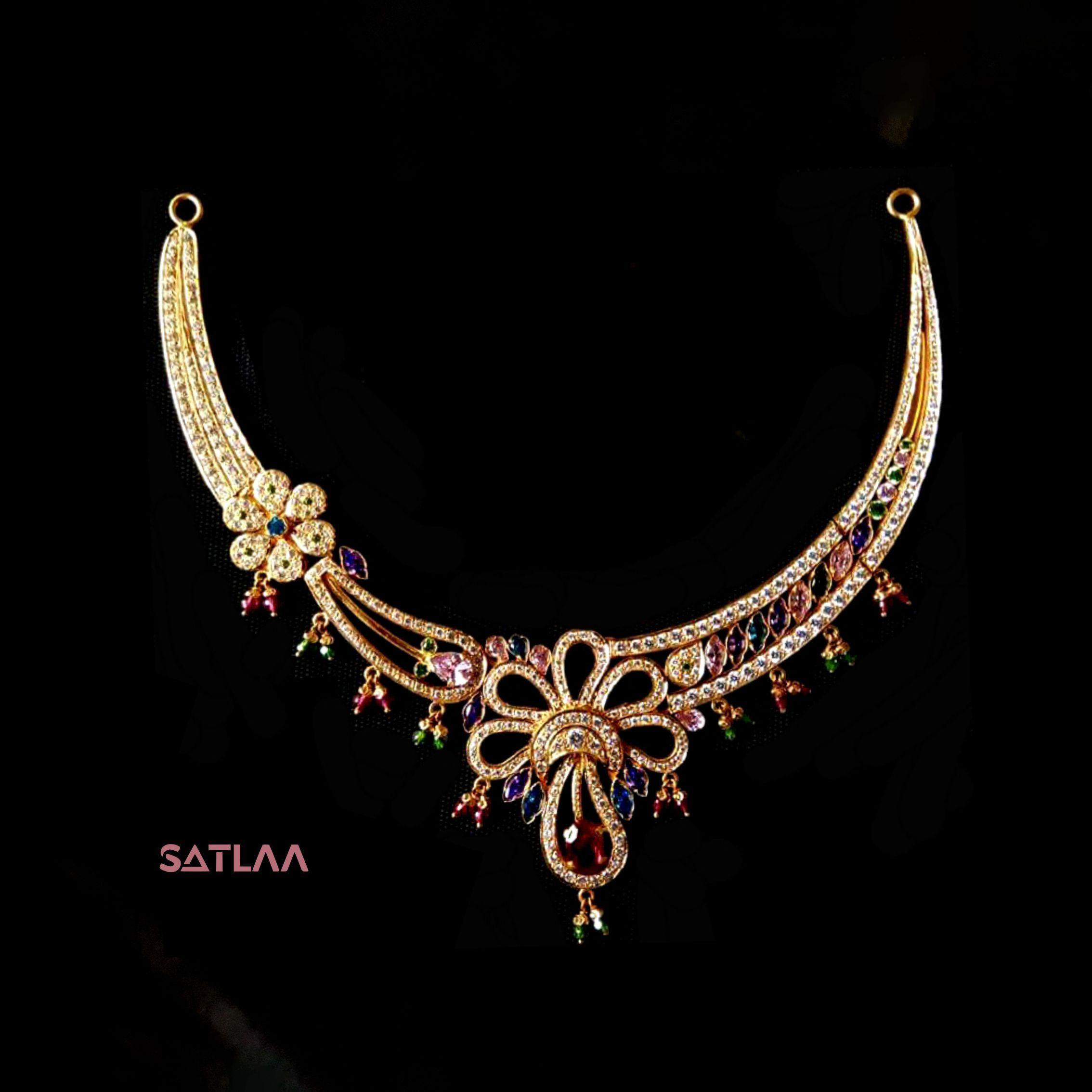 New and Latest Design of Satlaa Desi Indian Rajasthani Gold Necklace 