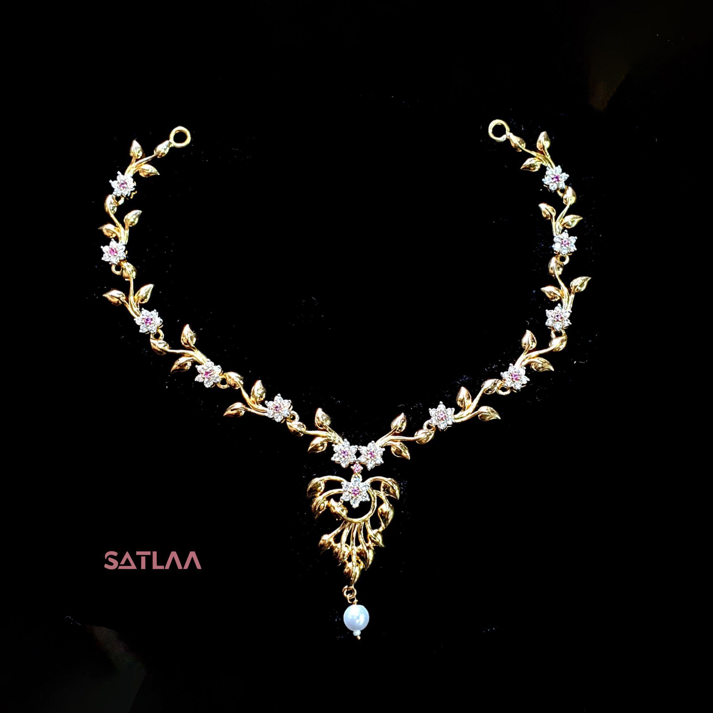 New and Latest Design of Satlaa Desi Indian Rajasthani Gold Necklace 