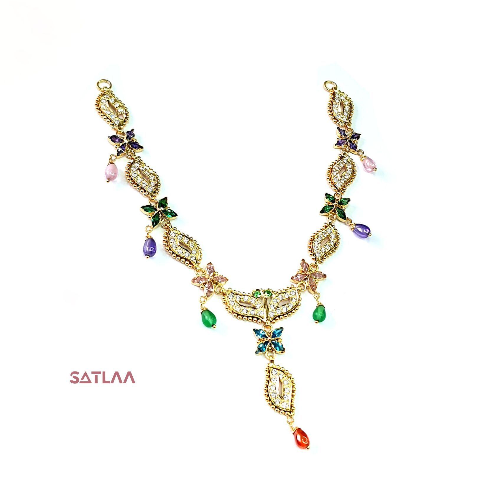 New and Latest Design of Satlaa Desi Indian Rajasthani Gold Necklace 