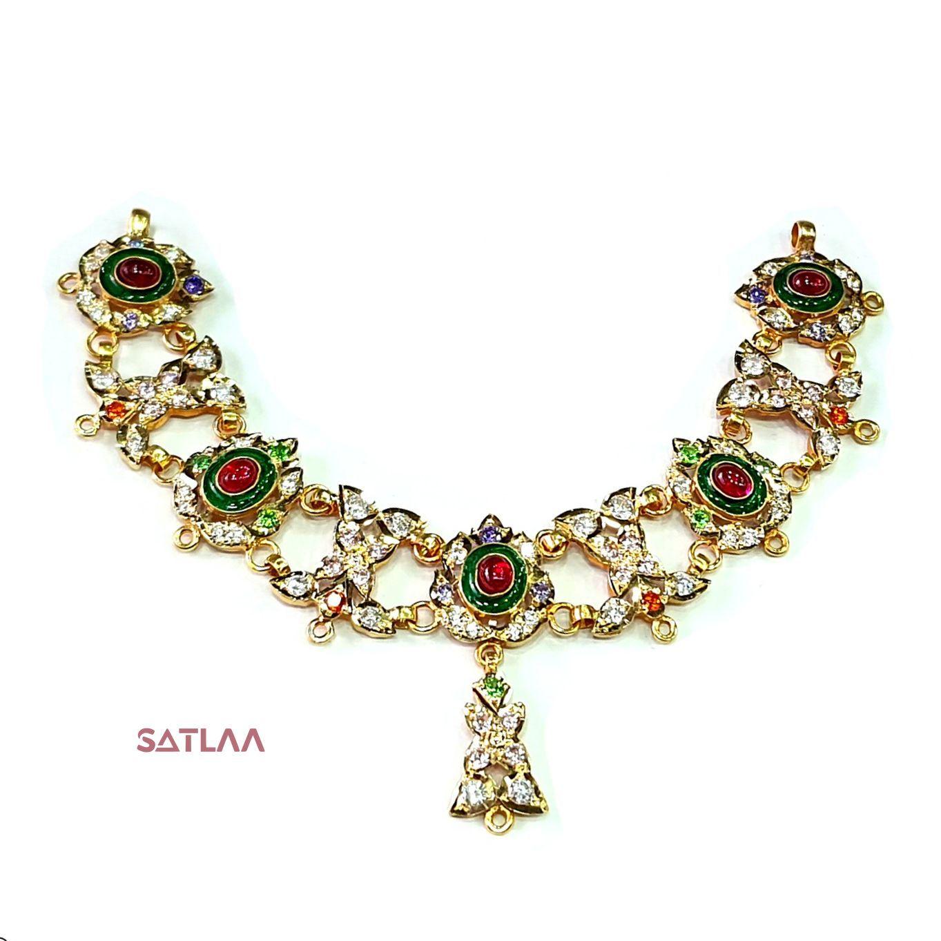 New and Latest Design of Satlaa Desi Indian Rajasthani Gold Necklace 