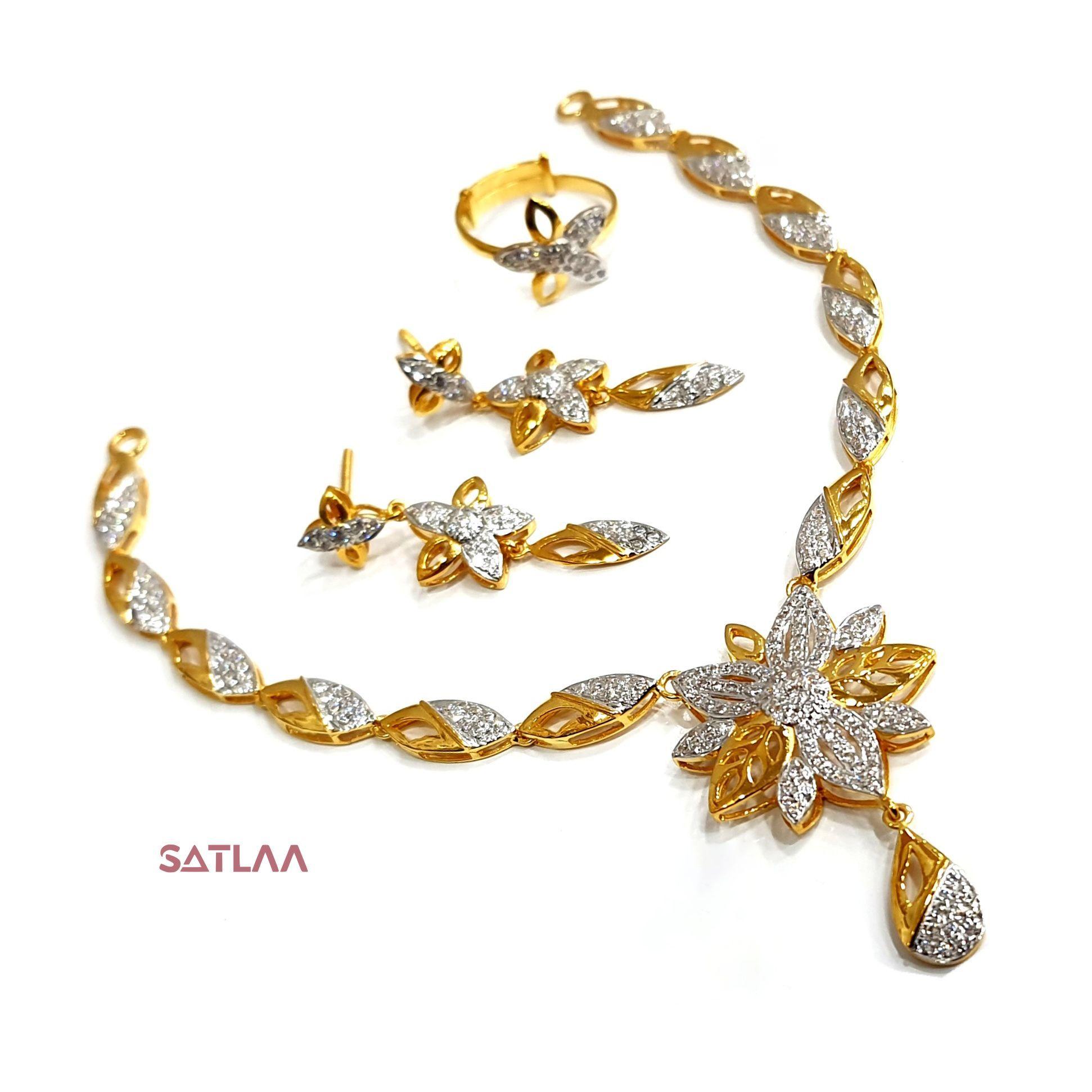 New and Latest Design of Satlaa Desi Indian Rajasthani Gold Necklace 