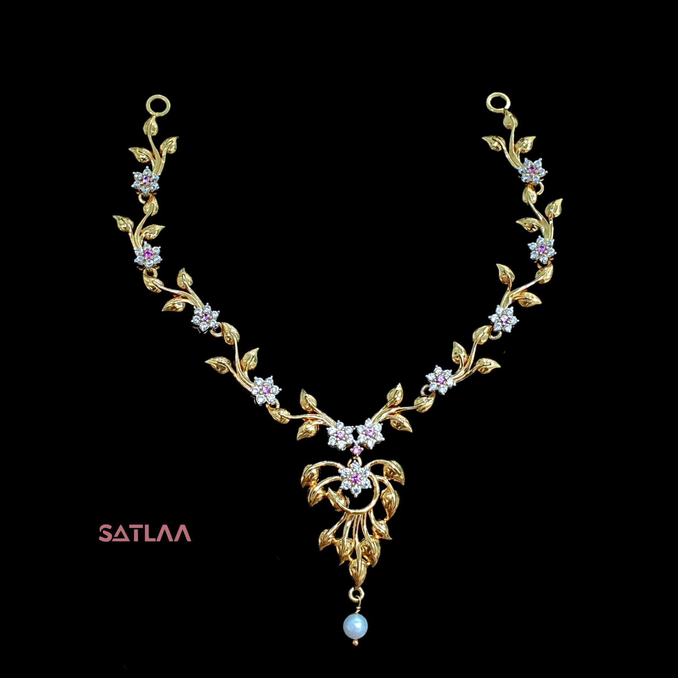 New and Latest Design of Satlaa Desi Indian Rajasthani Gold Necklace 