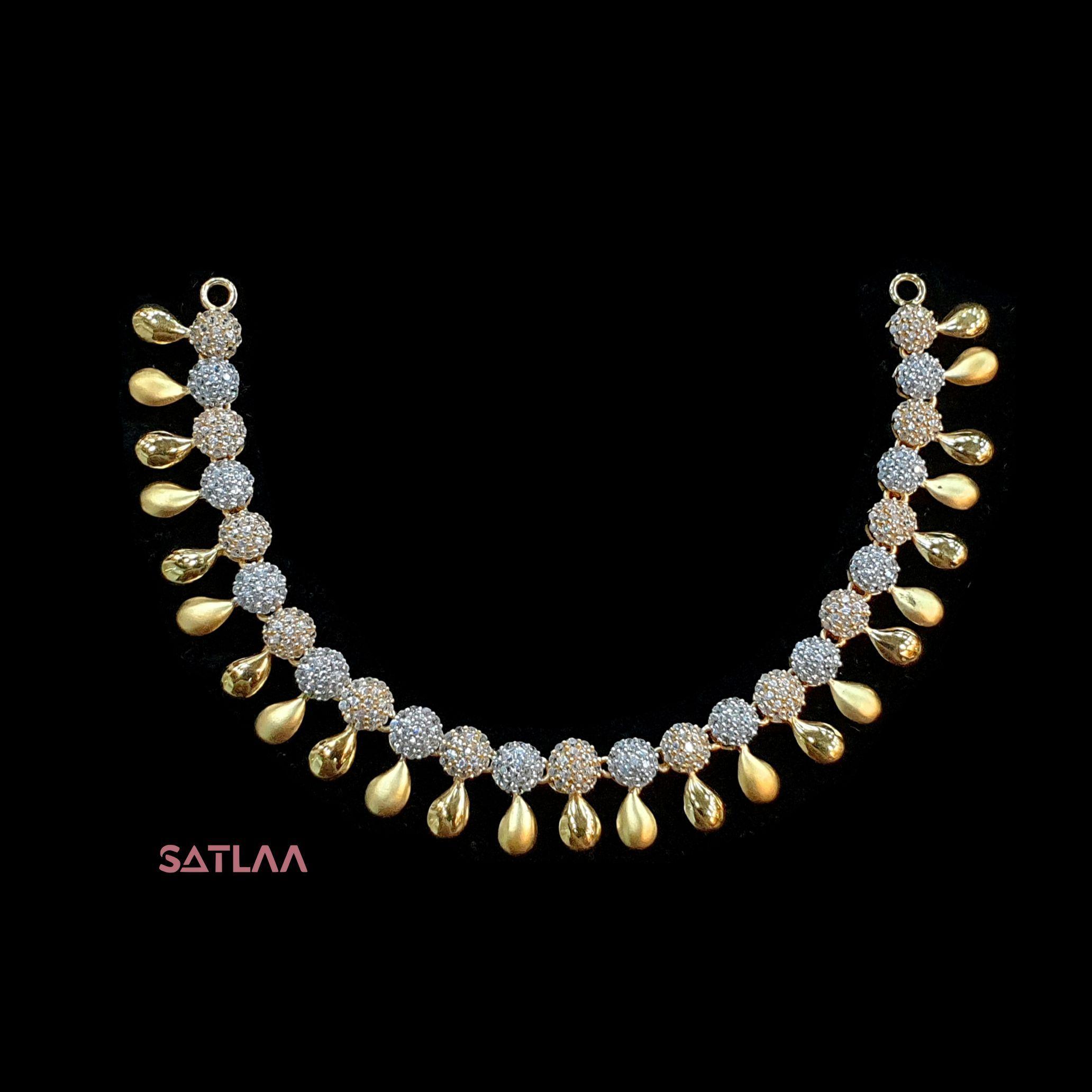 New and Latest Design of Satlaa Desi Indian Rajasthani Gold Necklace 