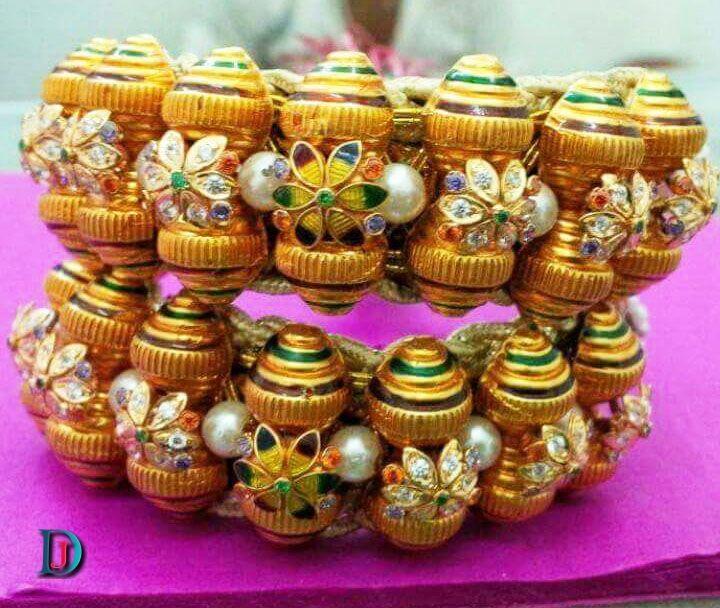 New and Latest Design of Rajasthani Desi gold Hath-Punach 