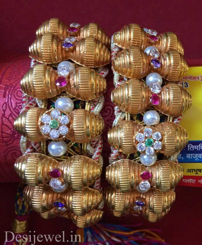 New and Latest Design of Rajasthani Desi gold Hath-Punach 